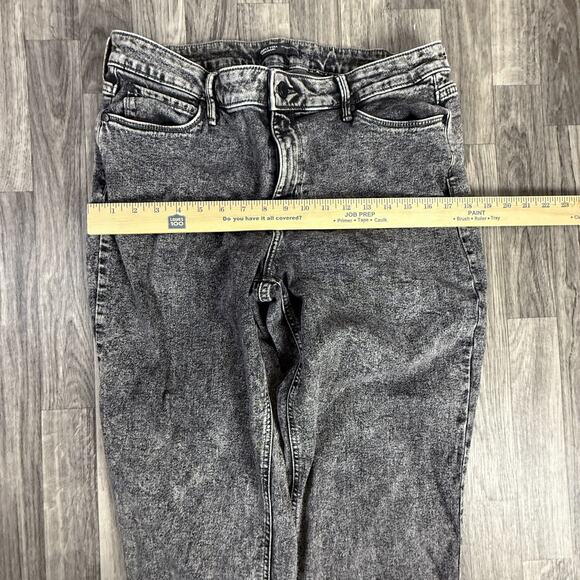 Simply Vera Vera Wang Relaxed Straight Acid Wash Jeans Gray Denim L - Picture 7 of 7